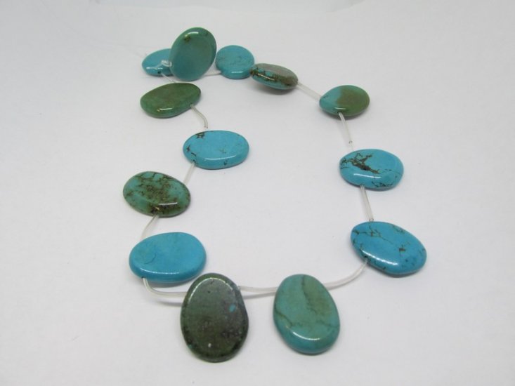 (image for) Turquoise tear drop stabilized 35mm #1550