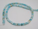 (image for) turquoise and peach Crystals 4x6mm #1704