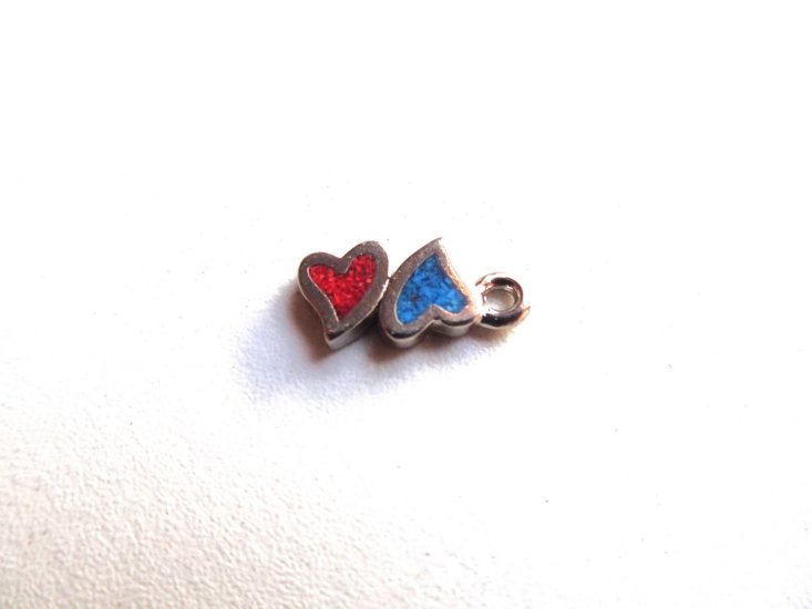 (image for) Double heart charm #BS-ch14