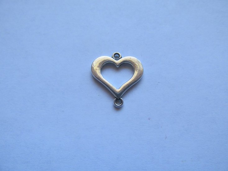 (image for) Connector - Antique Silver Heart #CON75