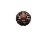 (image for) Antique silver medallion with Unakite Stone #HM-12