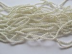 (image for) White Glass double strand Pearls # 1646