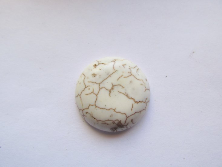 (image for) Off white round 29mm flat back cabochon #cab-19B