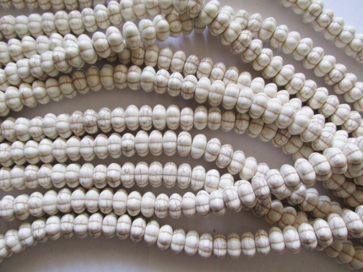 (image for) White shaped rondelle #1395