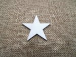 (image for) White leather star 1 1/2" #LC252