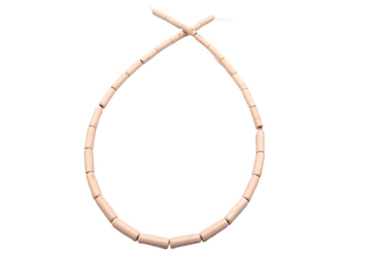 (image for) White Magnesite Howlite tube beads 13x4mm #1056B