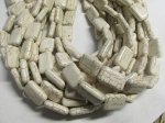 (image for) White rectangle howlite 13x20mm #1719-3