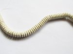 (image for) White Rondelle beads 3x10mm #GG1219