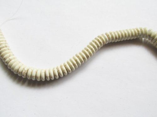 (image for) White Rondelle beads 3x10mm #GG1219