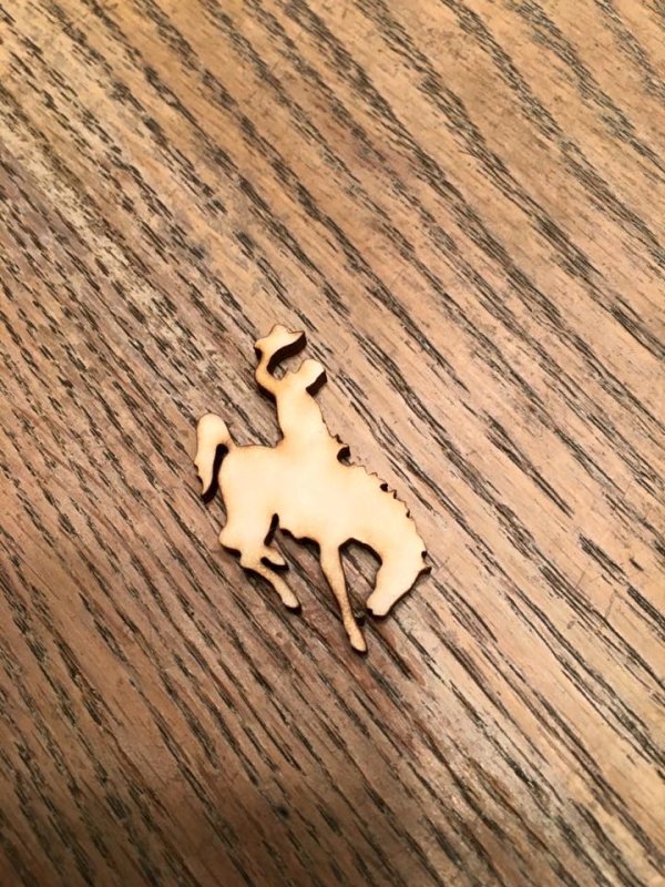 (image for) Bronc Rider "Wood" Glue On #CH113-45