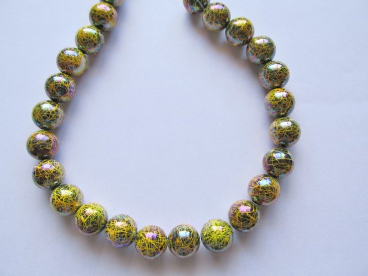 (image for) Yellow Acrylic Spiderweb Rounds #1630