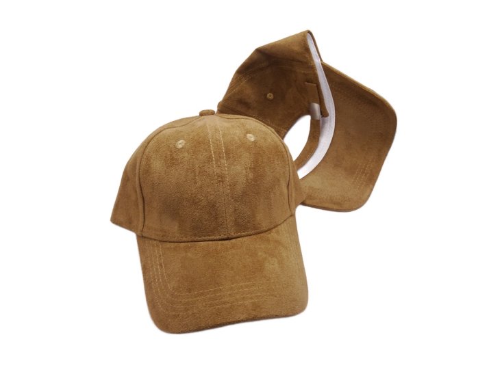 (image for) Youth Small Adult Vegan suede baseball cap - Brown