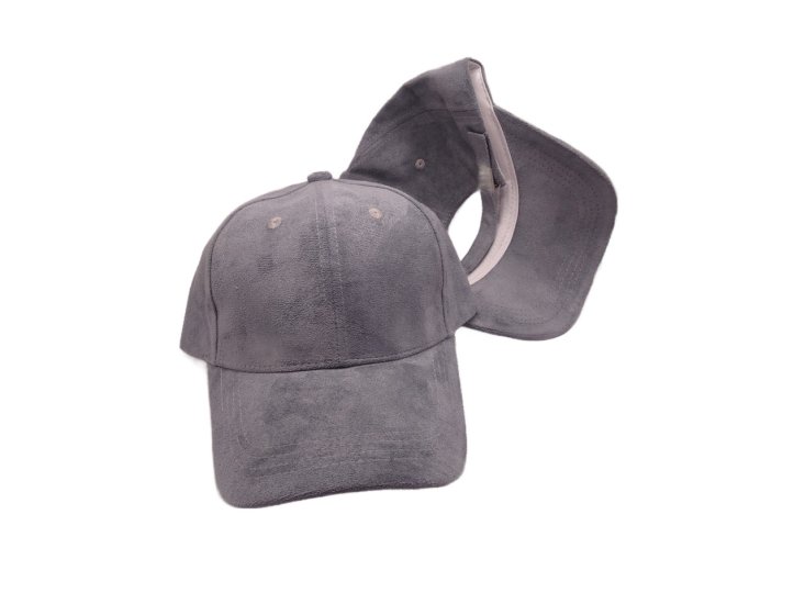 (image for) Youth Small Adult Vegan suede baseball cap - Gray