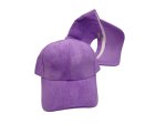 (image for) Youth Small Adult Vegan suede baseball cap - Purple