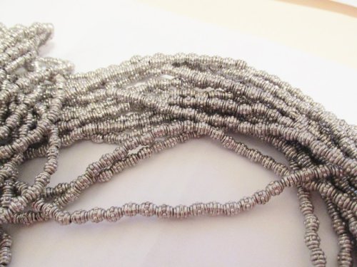 (image for) Antique silver barrel beads #ZA816-S-1