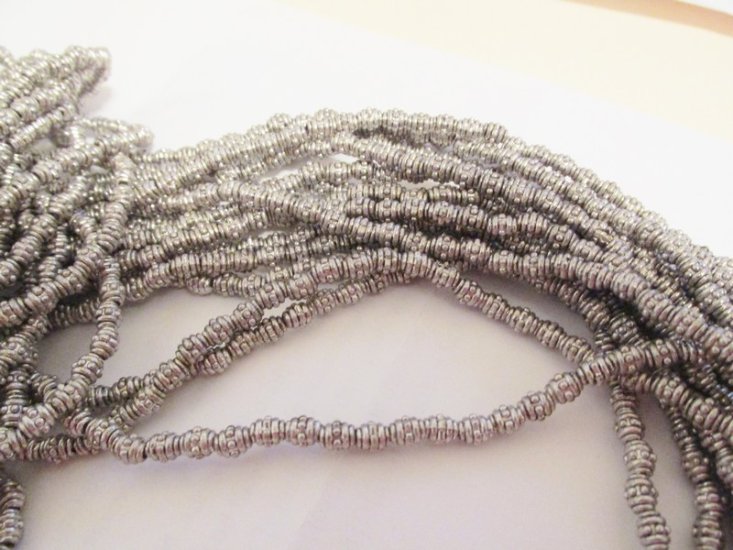 (image for) Antique silver barrel beads #ZA816-S-1