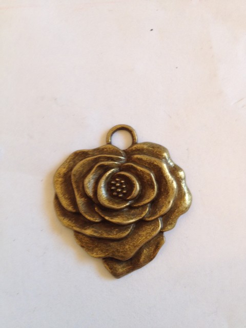 (image for) Rose pendant Antique brass finish #PP9 - Click Image to Close