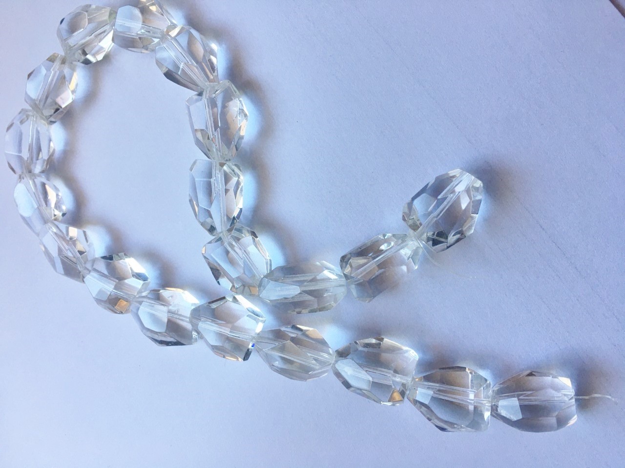 (image for) Crystal clear faceted beads 12mm #hu1316