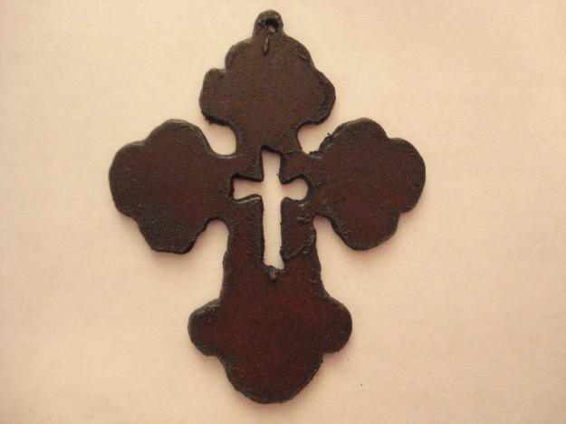 (image for) Cross metal cutout charm #CC007L-1 1/2 - Click Image to Close