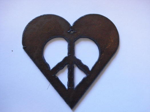 (image for) Heart with peace sign #SH004 - Click Image to Close