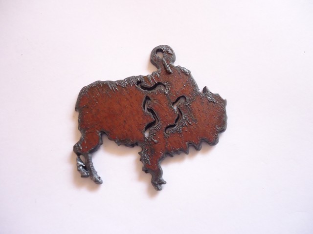 (image for) Buffalo metal pendant #SS003-L - Click Image to Close