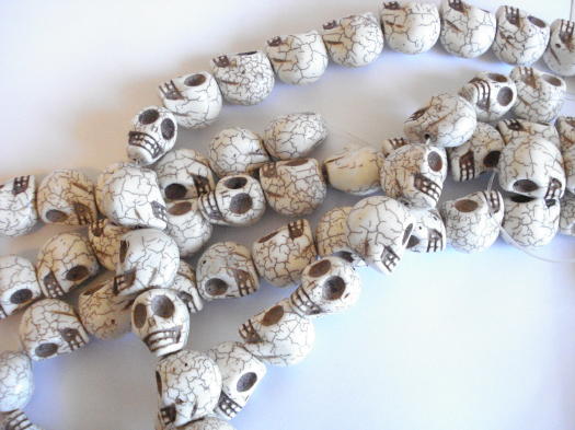 (image for) Skull beads White #V1223