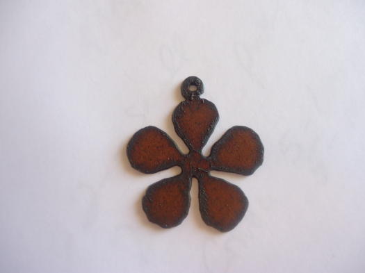 (image for) Flower metal cutout earrings/charm #CG001-1 1/4" - Click Image to Close