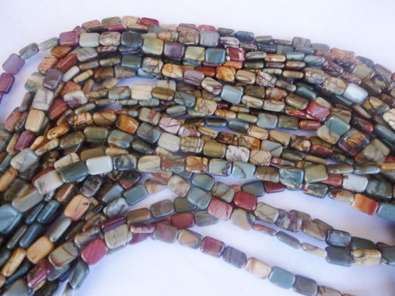 (image for) Brown/Green/Tan/Grey Picture Jasper 10x14mm #1054A