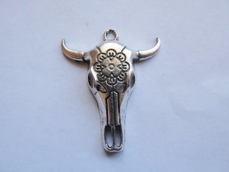 (image for) Cow Skull steer head Pendant # PP69 - Click Image to Close