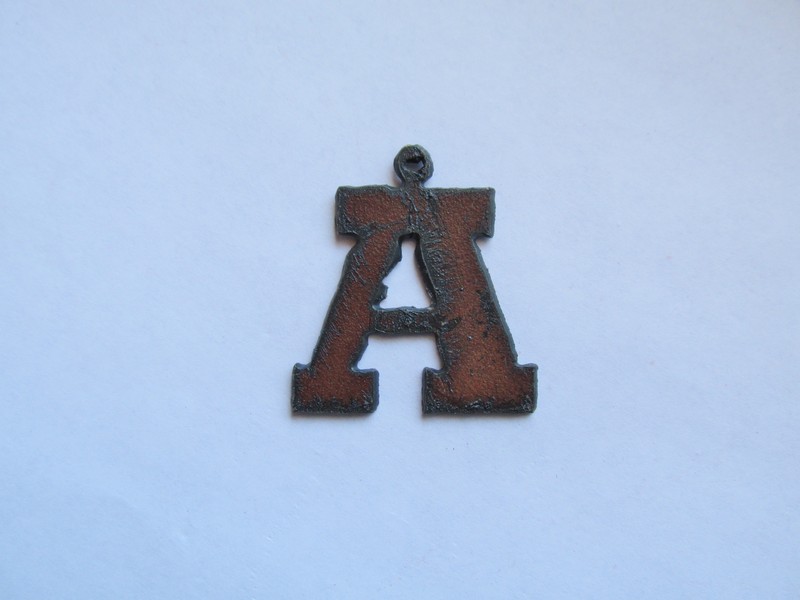 (image for) Initial Letter Rockwell Metal "A" - Pendant #RK-A