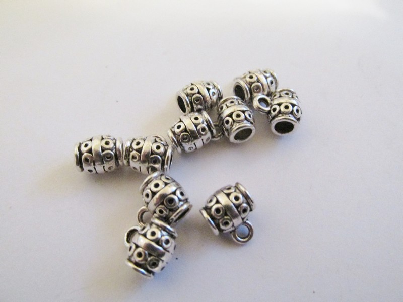 (image for) Bail - Big hole antique silver 3mm (10pcs) #BAIL11 - Click Image to Close