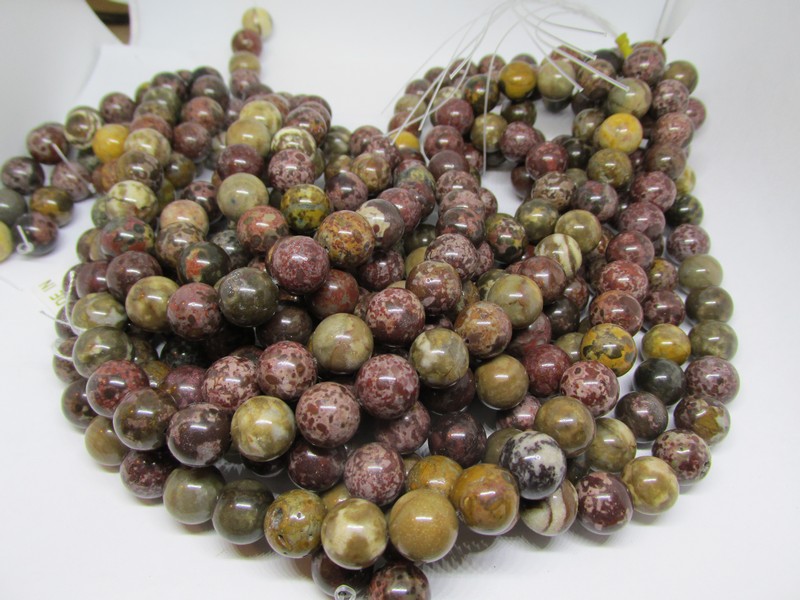 (image for) Brown Jasper round beads 12mm #1563 - Click Image to Close