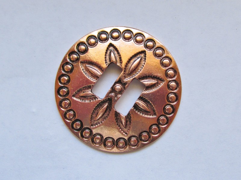 Slotted Copper Concho  (1 1/2") #CONCHO31