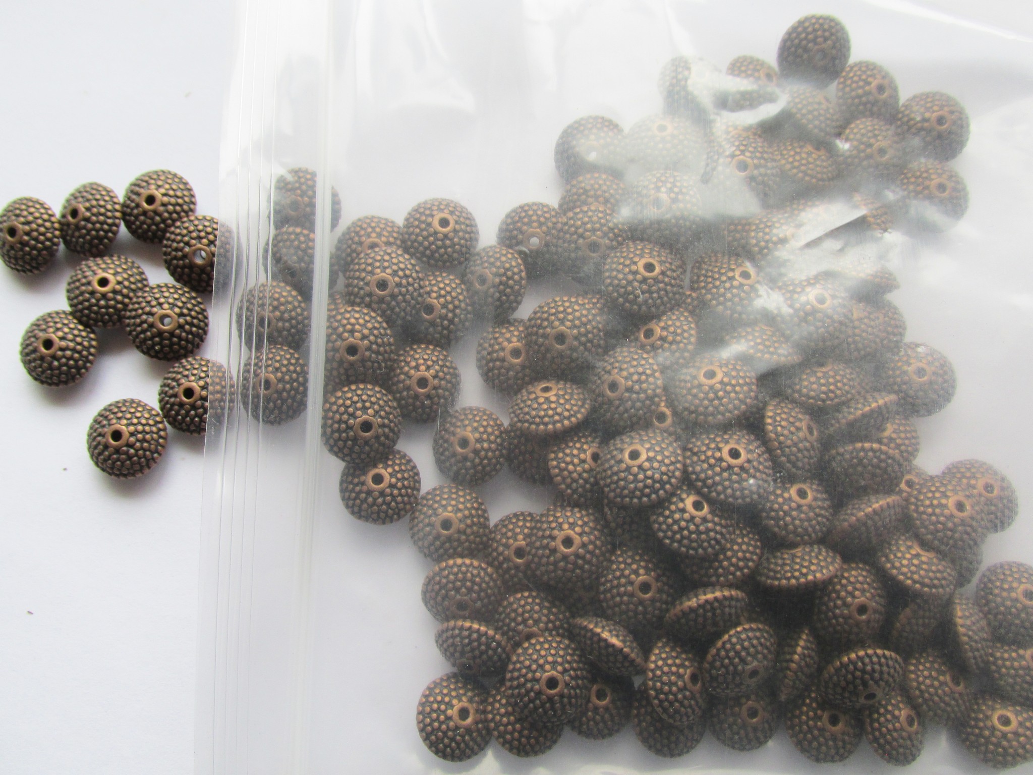 (image for) Copper pewter rondell beads (bag 250gr) #C-5