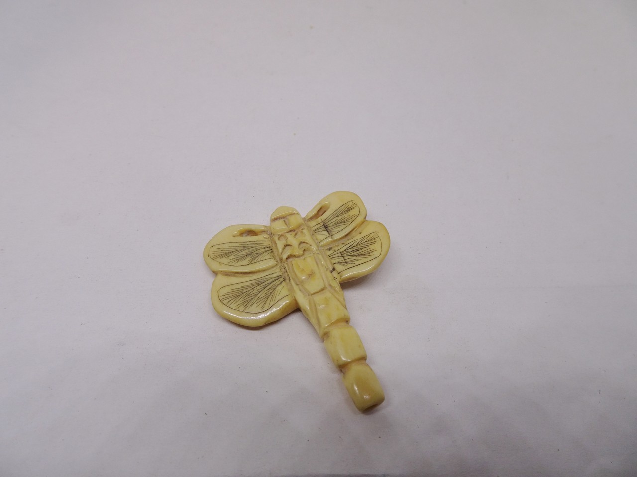 (image for) Dragonfly bone bead 45mm #TC01