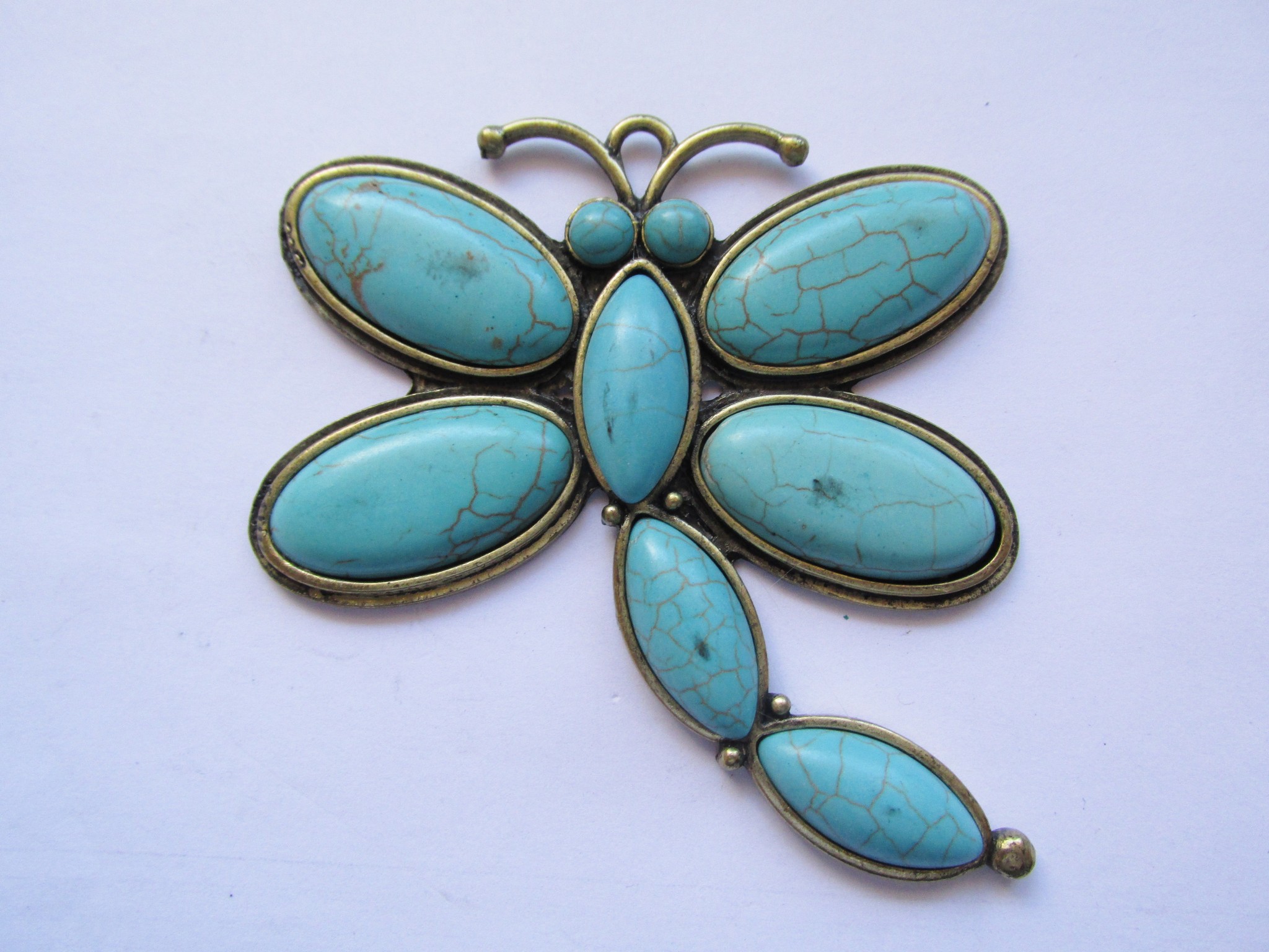 (image for) Dragonfly with stones bronze #MP130