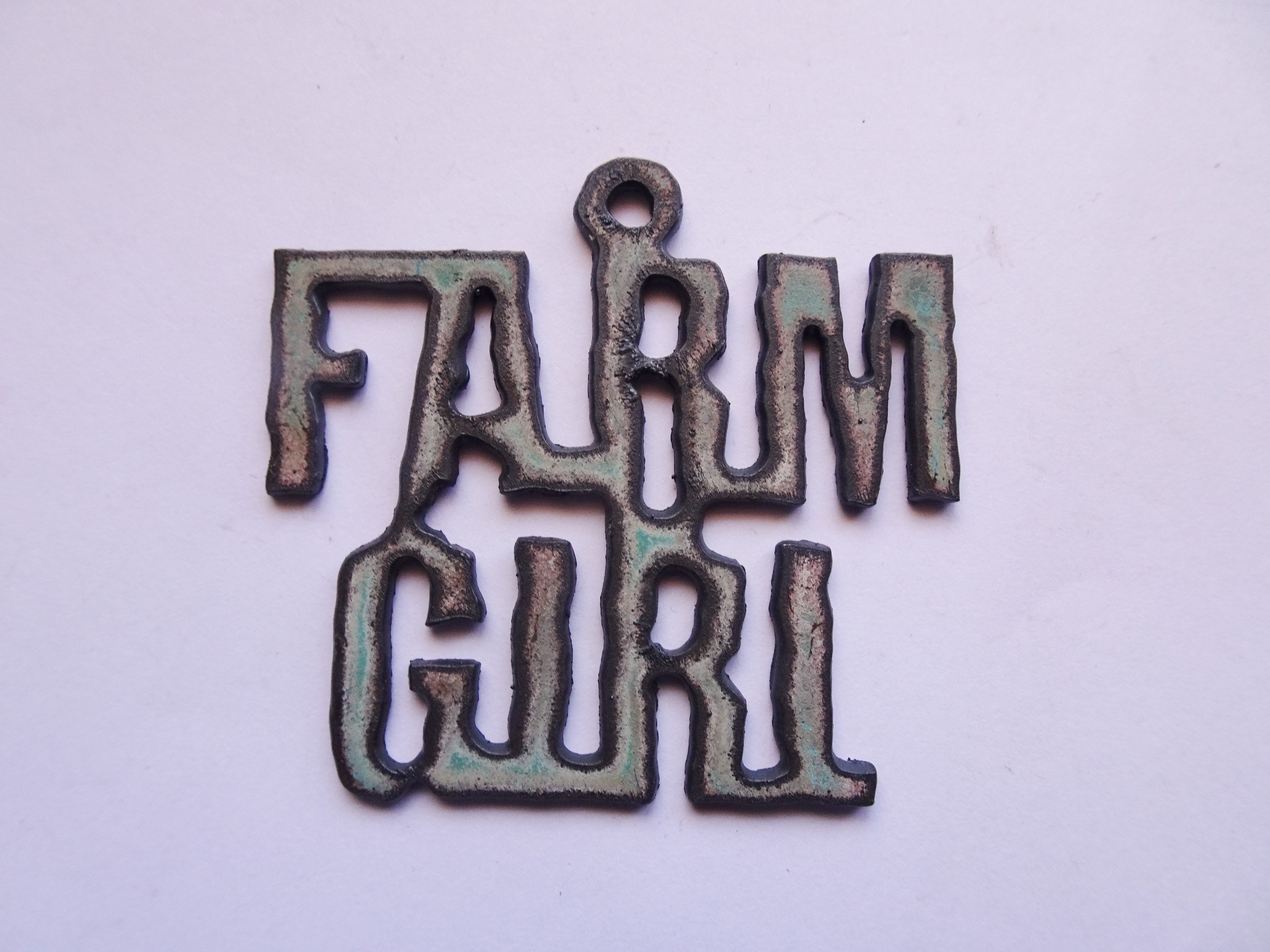 (image for) Initial Letter Rowdy Metal "F" - Pendant #F-2 - Click Image to Close