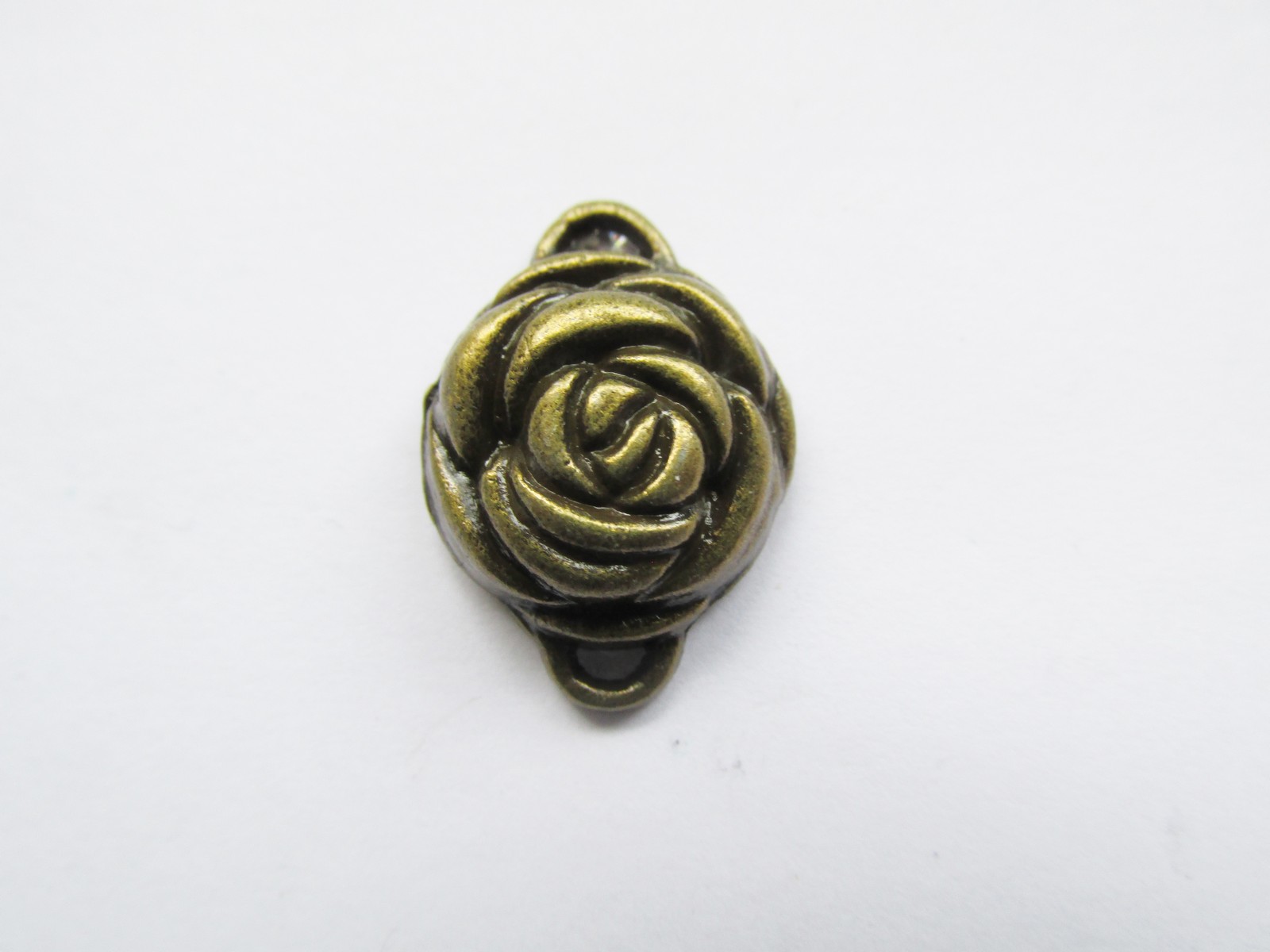 (image for) connector - Antique bronze flower rose #Con-12