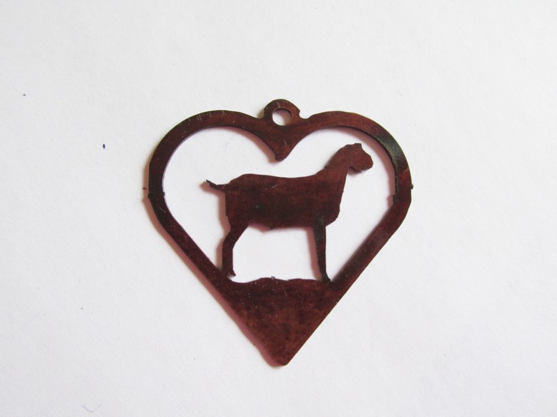 (image for) Goat in heart pendant #P18