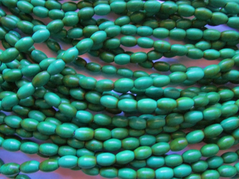 (image for) Green small barrel beads 8x5mm #1765