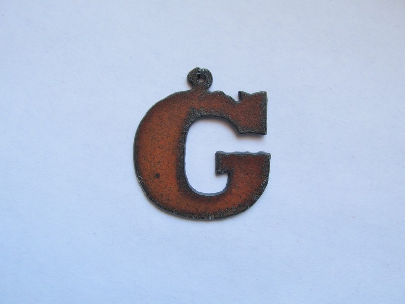(image for) Initial Letter Rockwell Metal "G" - Pendant #RK-G