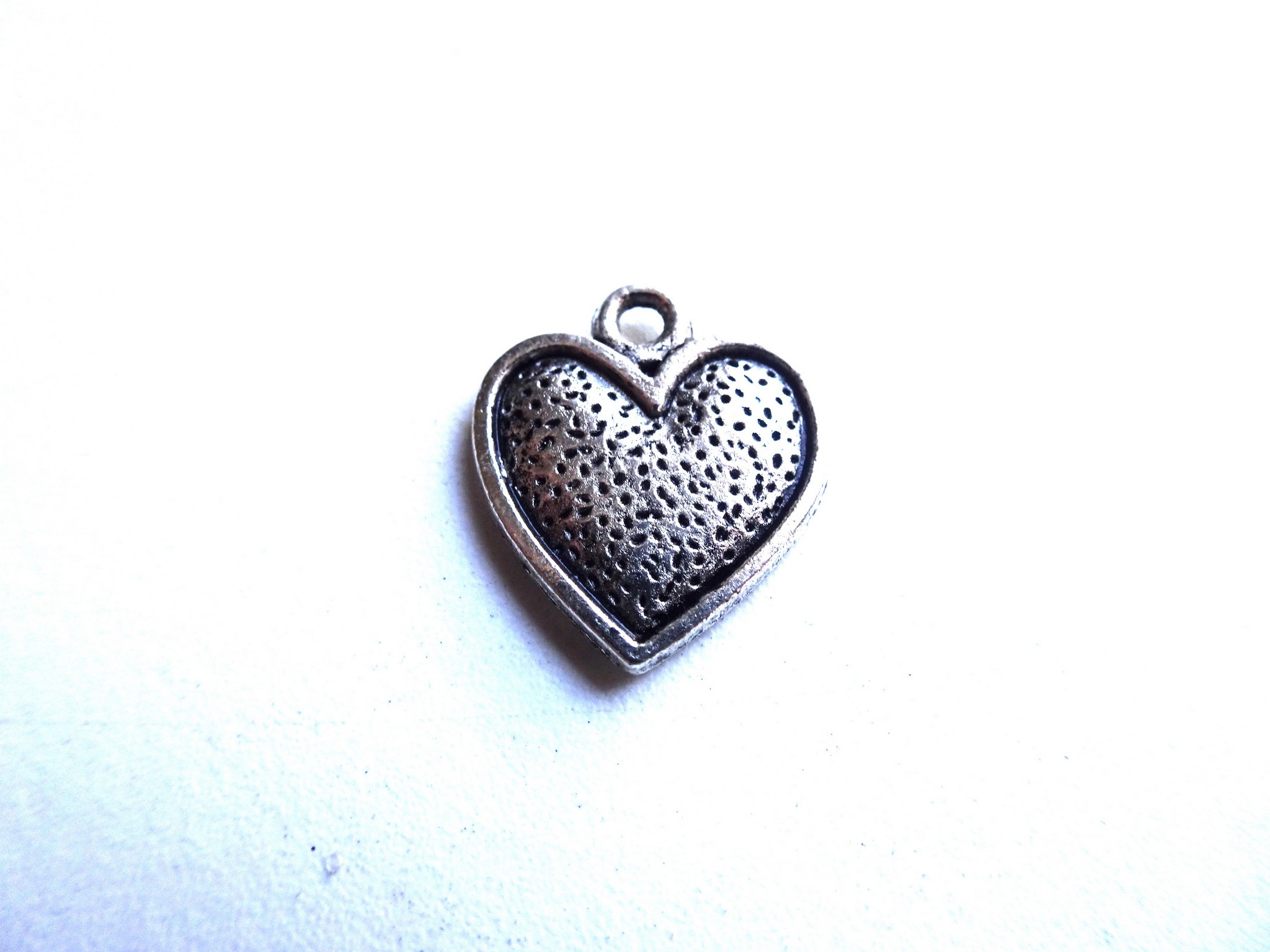 (image for) Heart antique silver charm #BS-ch157