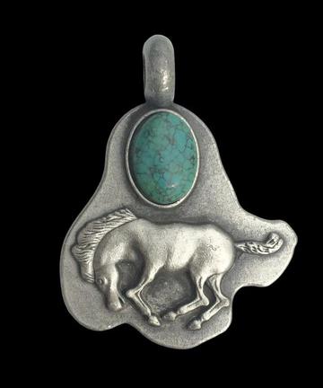 (image for) Horse bronc jewelry pendant #RM-530