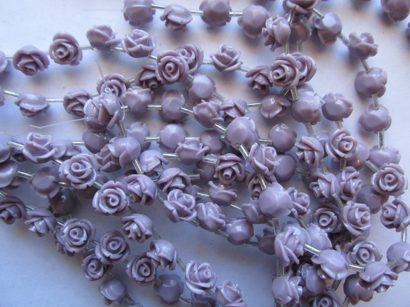 (image for) Lavender Flower beads 11mm #1782 - Click Image to Close