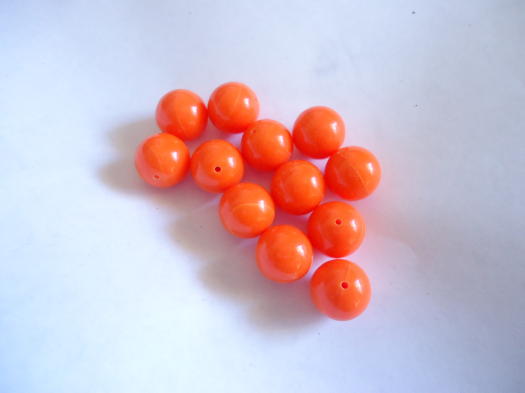(image for) Orange acrylic rounds bag of 10) #SM1100