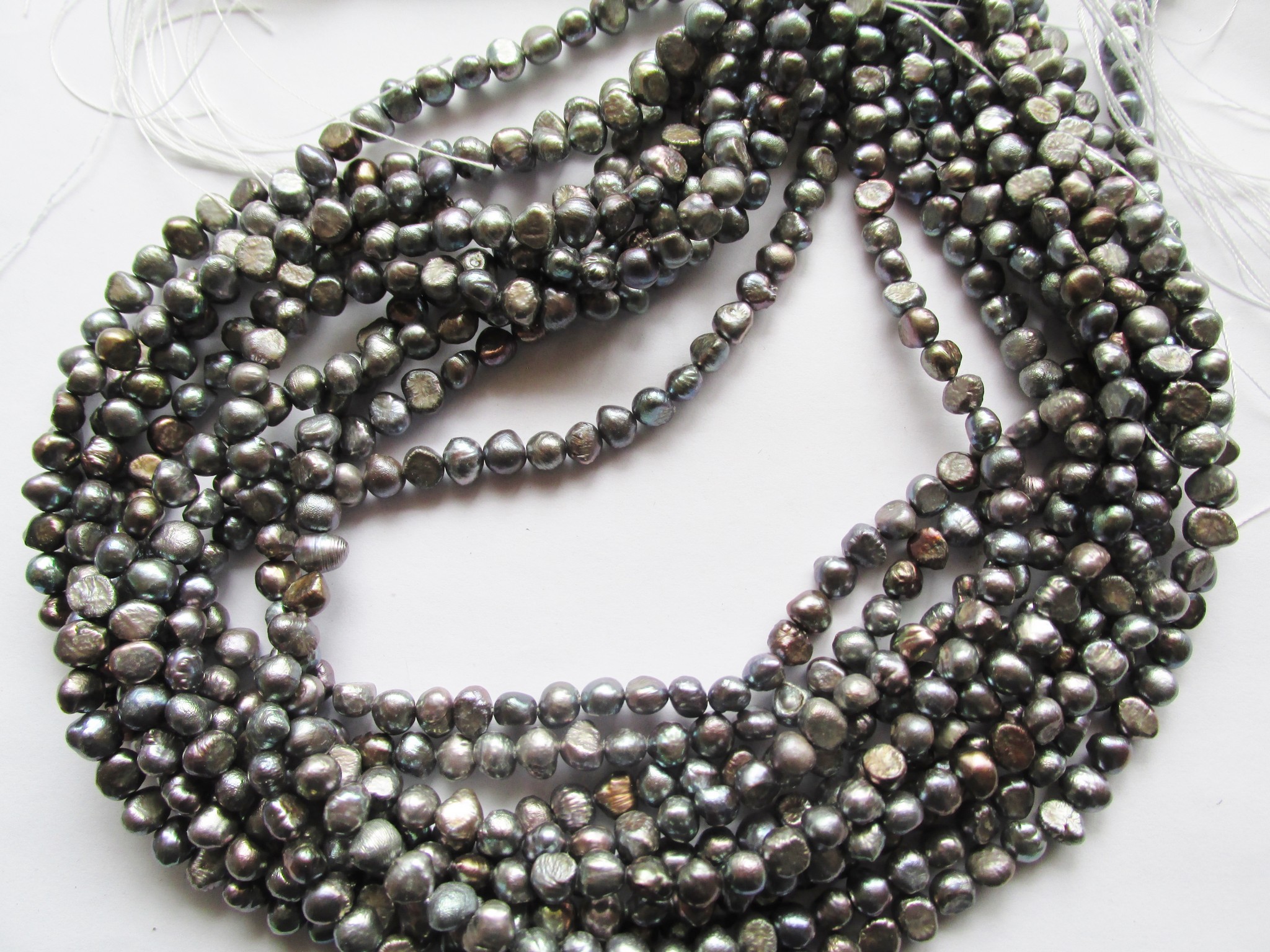 (image for) Silver fresh water pearls 6mm #1062