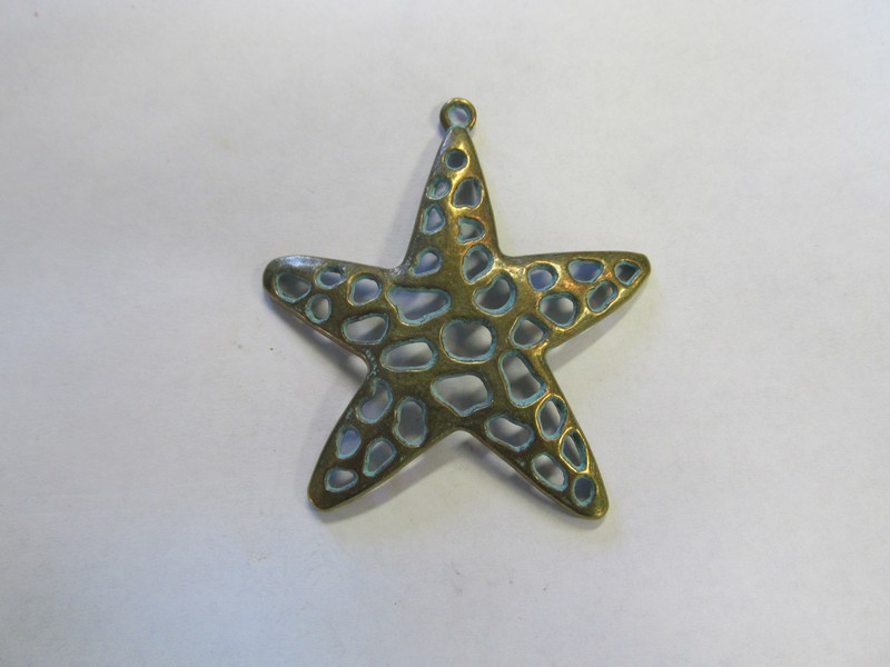(image for) Starfish Antique Patina Pendant # PP73