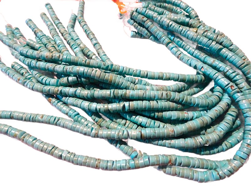 (image for) Turquoise heishi beads 7mm #1993