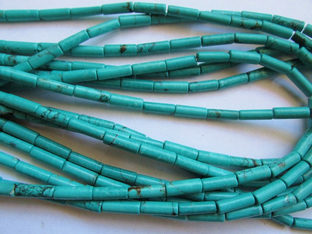 (image for) Turquoise Tube Magnesite beads #1795