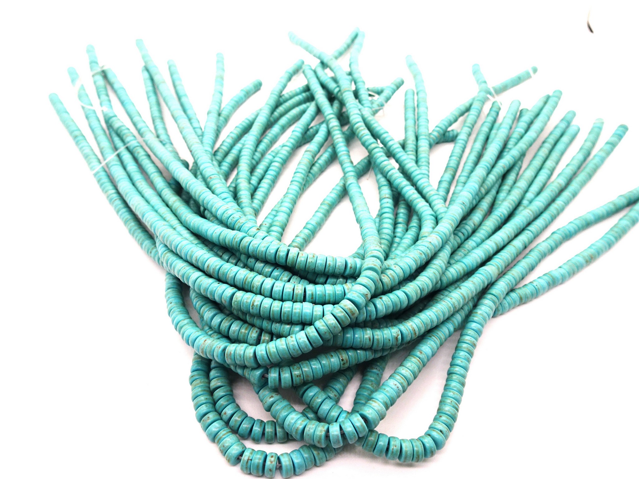 (image for) Turquoise rondell heishi 2x5.5mm #SS1242
